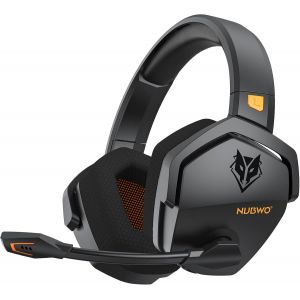G06 Double Casque Gaming Sans Fil Avec Microphone Pour Ps5,Ps4,Pc,Ns,Mobile: 2,4 Ghz Wireless + 5,3 Bluetooth - Batterie De 100 Heures - Pilotes De 50Mm - Orange - Neuf