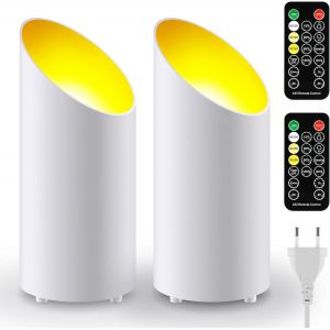Subzonal-Spot Led Uplight, Spot De Sol, 2 Pcs Blanc Lampes De Sol Led Pour Un &Eacute;clairage D'accentuation D'ambiance, Lampadaires Plafonniers Lampadaire Dimmable Jaune Chaud Naturel Lumi&egrave;re Blanc Froi - Neuf