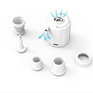 Pompe A Air Electrique Avec 5 Buses D'air, Gonfleur Portable Rechargeable Avec Lumiere Led Pour Flotteurs De Piscine, Matelas Pneumatique, Bouee De Natation - Neuf
