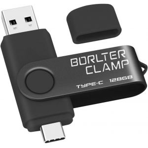 Clé USB Type C 128 Go,Mémoire Stick Double Connecteur USB C 3.0 U Disque Flash Drive pour Smartphone Android Samsung S10/S9/S8,Huawei Honor,LG,Tablette et Ordinateur (Noir) - Neuf