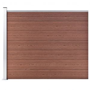Prolenta Premium - Panneau De Cl&ocirc;ture Wpc 175x146 Cm Marron - Neuf