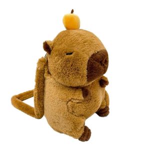 Capybara Sac &agrave; dos en peluche Kawaii Mode Peluche Poup&eacute;e Fourrure Sac Pour Enfants Sac &Agrave; Bandouli&egrave;re Mini Knapsa - Neuf