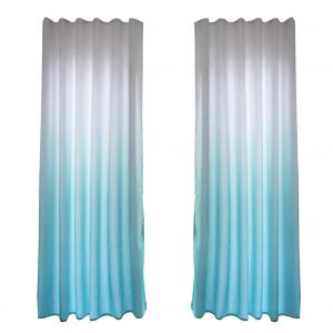 Hjlian Rideau Occultant En Polyester Pour Fenetre, Decoration De Chambre A Coucher Ou De Salon (Bleu) - Neuf
