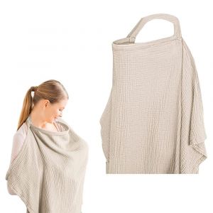 Couverture D'allaitement Ajustable, Tablier En Coton Avec Couverture &Agrave; 360 Degr&eacute;s, Couverture B&eacute;b&eacute; Multi-Usage - Neuf