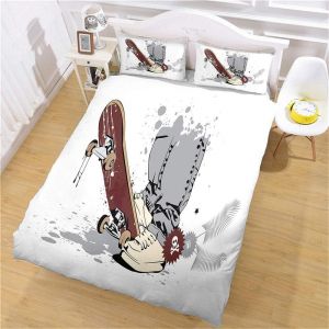 Housse De Couette Xcm Skateboard Cr&iquest;&iquest;Atif Avec Taie D'oreiller Pi&iquest;&iquest;Ces Parure De Lit Personne Avec Fermeture &iquest;&iquest;Clair - Sets De Housse Couette En - Neuf