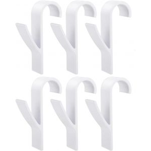 6 Pièces Porte Serviette Radiateur,Crochet À Serviettes Blanc,Crochet Radiateur Seche Serviette,Crochet Serviette Salle De Bain,Patere Seche Serviette,Amovibles - Neuf