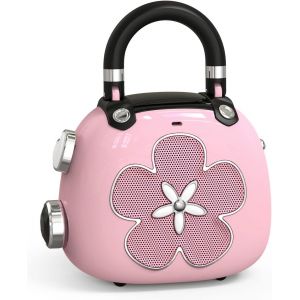 ChenQuanSarl-Enceinte Bluetooth Portable, Mini Enceinte Légère Avec Son Puissant,Microphone Intégré,Mini Haut Parleur Parfait Pour La Chambre, Maison, Idéal Cadeau Pour Fille, Femme-Rose - Neuf