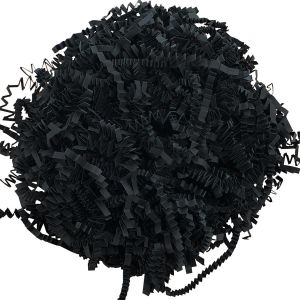100g Frisure Papier Kraft Déchiqueté,Raffia Shredded Remplissage Matériau pour Remplissage Boite Cadeau Calage Carton des Noel Fournitures de Fête et Paniers Boîtes Emballage Cadeau (Noir) - Neuf
