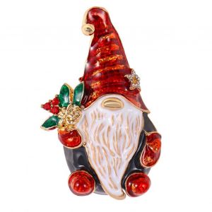Broches Et &Eacute;pingles De No&euml;l - Broche Gnome Anti-Reflets Pour Femmes Et Filles - Accessoires De Mode Pour Les F&ecirc;tes Et Les Mariages - Neuf