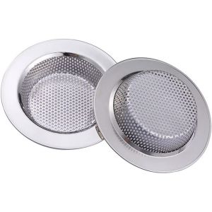 Jgd-2 Pcs Filtre &Eacute;vier Cuisine Acier Inoxydable M&eacute;tal Lavabo 7.5cm / 2.95" Diam&egrave;tre - Neuf