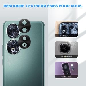 2 Packs Lentille en Verre Cam&iquest;&iquest;ra Arri&iquest;&iquest;re pour (Honor 90) Vitre Camera Lentille Objectif Appareil avec Kit de R&iquest;&iquest;paration - Neuf