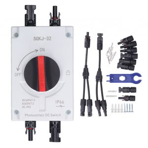 XYONG Interrupteur de deconnexion CC PV, interrupteur d'isolement CC etanche avec connecteur Y2 pour bateau de camping-car DC1200V 40A 4P - Neuf
