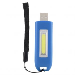 Hjlian Mini Lampe Porte-Cles Rechargeable Usb, Lampe De Poche Cob D'exterieur, Lampe De Poche Portable, Bleue - Neuf