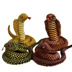 1pc Simulation Cobra Python En Peluche Parodie Jouet Enfants Serpent Poup&eacute;e Cadeau Maison Decoration_Blue Cobra - Neuf