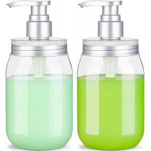 Bouteille distributrice de savon à pompe de 450 ml/bouteilles à pompe rechargeables, distributeurs de lotion et de savon - Neuf