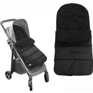 Chancelière Universelle Pour Poussette, Housse De Siège En Coton Pour Poussette De Bébé, Sac De Couchage,Chaude, Couvre-Jambe Noir - Neuf