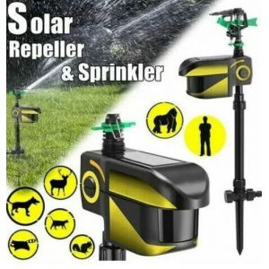 Solaire De La Charge D'Un Animal Repeller De Dissuasion Infrarouge Automatique De L'Induction De L'Arrosage De Détection De Mouvement Activée Répulsif D'Extérieur Pour Chien Chat Oiseau Animaux De Lutte Antiparasitaire - Neuf