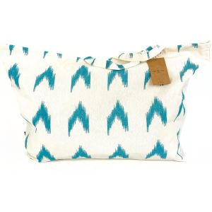 nzqaf-Grand Sac de Plage XXL Extra Large Famille - Style Méditerranéen/Doublure à l'Intérieur / 40L - Sac Cabas de Femme en Grand Format ou Grand Tote Bag pour l'Été - Neuf