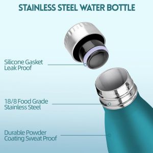 Gourde Isotherme - 750ml - Gourde Inox Sans Bpa Sport &Eacute;tanche,, Bouteille Isotherme, Processus De Rev&ecirc;tement En Poudre, Thermos, Pour Running, Bureau, &Eacute;cole - Neuf