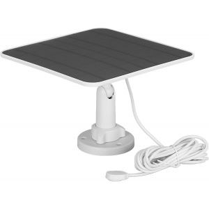 Panneau Solaire pour Cam&eacute;ra de s&eacute;curit&eacute;,Panneau Solaire USB 12 W pour Cam&eacute;ras DC 6 V,pour Pro 3 Pro 4 Ultra 2 Go 2,avec &eacute;tanch&eacute;it&eacute; IP65,Magn&eacute;tique (WHITE) - Neuf