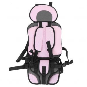 Portable Enfants B&eacute;b&eacute; Voiture Si&egrave;ge De S&eacute;curit&eacute; Convertible Dossier Coussin De Chaise (Rose Gris) - Neuf