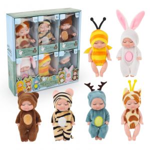 Poup&eacute;e B&eacute;b&eacute; Reborn R&eacute;aliste Poup&eacute;e 6 Set V&ecirc;tements De Poup&eacute;e V&ecirc;tements Accessoires, Soft Body, Mat&eacute;riau En Pvc Lavable, Poup&eacute;e Pour Enfant D&egrave;s 36 Mois - Neuf