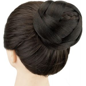Kalanka-Danseur Tress&eacute; Chignon Couverture De Cheveux Donut Postiches Chouchou Chignon Perruque Chignon Sur La F&ecirc;te De Mariage (M3 Chocolate Brown) - Neuf