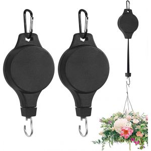 Mevronisshop-Lot De 2 Crochets De Suspension Pour Plantes - R&eacute;tractables - Pour Nichoir &Agrave; Oiseaux, Paniers De Jardin - Neuf
