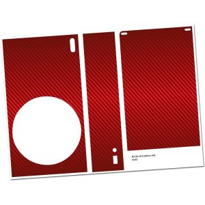 Design Cover R138 Film de protection autocollant en vinyle,anti-rayures,pour bo&icirc;tier de console de jeux (S,19 rouge carbone) - Neuf