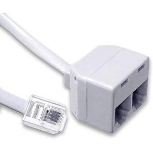 Rallonge de câble téléphonique RJ-11 double femelle 2,1 m - Neuf