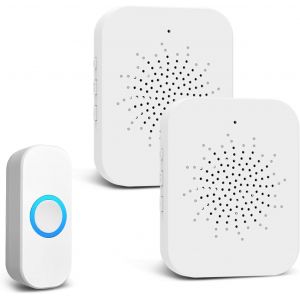 Kalanka-Sonnette Sans Fil, Sonnette Usb &Eacute;tanche, Alimentation Par Batterie, Facile &Agrave; Installer, 20 Tonalit&eacute;s De Carillon Et 4 R&eacute;glages De Volume-Blanc - Neuf