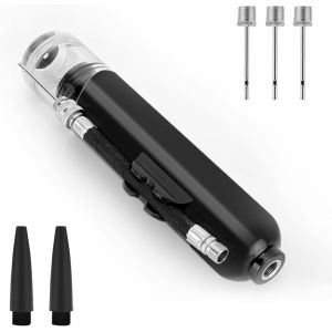 Acdsgd-Pompe &Agrave; Ballon Portable Avec Buse &Agrave; Aiguille Et Tuyau D'extension Pour Basket-Ball, Football, Volley-Ball, V&eacute;los, Natation, Gonflables (Noir) - Neuf