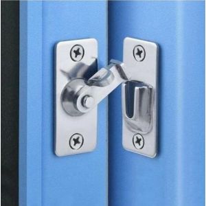 90 Degré De Verrouillage De Porte Loquet De Sécurité En Acier Inoxydable Angle De Verrouillage Du Loquet De Glissement Ou De Pousser La Porte, Nickel Satiné - Neuf