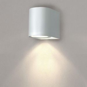 Applique Murale Sacramento, Applique Murale Led Extérieure Blanche Ronde, Compatible Avec 1 Gu10 Downn, Applique Murale Extérieure, Applique Murale, Éclairage Extérieur, Ip54 - Neuf