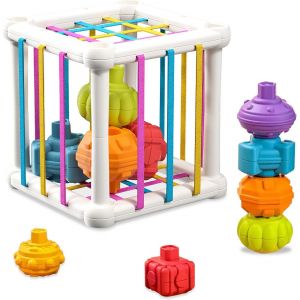 TDRFL-Jouet Bebe 1 2 Ans,Montessori Sensoriel Jeux Pour Bébé 6 9 12 18 Mois,Jouets Sensoriel,Enfants Jouets Forme De Cube,Montessori Jeux Bébé Eveil,Cadeau Educatif Pour Enfants 1 2 Ans - Neuf