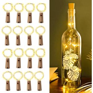 20 Pi&egrave;ces Guirlande Lumineuse &agrave; LED pour Bouteille, 20 LED 2M Bouchon Lumineux pour Bouteille, &Eacute;tanche Guirlande Bouteille, LED Bouteille Lumi&egrave;re, pour DIY, Partie, Mariage - Neuf