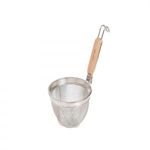 6 Pouces En Acier Inoxydable Spider Passoire Avec De 7,5 Pouces Poignée En Bambou Ustensile De Cuisine - Neuf