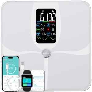 F4 Pro - P&egrave;se-Personne Rechargeable - Grand &Eacute;cran - Avec Graisse Corporelle Et Masse Musculaire - Analyse De La Graisse Corporelle - Tendance - Avec Application - 22 Mesures - Neuf