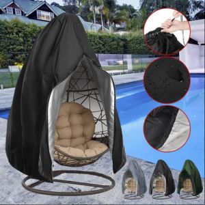 Housse De Chaise Suspendue , Noir (115x190cm) Housse De Chaise De Jardin Oeuf Imperméable Robuste Tissu Oxford - Neuf