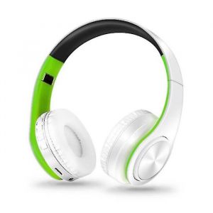 Casque de jeu st&iquest;&iquest;r&iquest;&iquest;o sans fil Bluetooth (blanc-vert) - Neuf