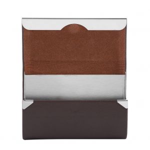 HJLIAN Etui a cigarettes pour homme, porte-cartes en cuir PU, accessoires de rangement pour cigarettes (cafe) - Neuf