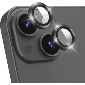 Cam&eacute;ra Arri&egrave;re Protecteur Compatible Avec Iphone 14/14 Plus, Hd Anti Rayures Verre Tremp&eacute; Protecteurs D'objectif T&eacute;l&eacute;phone Portable, Lentille Coque Compatible Avec Iphone 14/14 Plus - Noir - Neuf