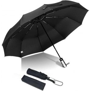 ERSHI-Parapluie Pliant Automatique, Mini Parapluie avec 10 Baleines en Acier Inoxydable, Diamètre de 105 cm, Parapluie Pliant Auto[1631] - Neuf
