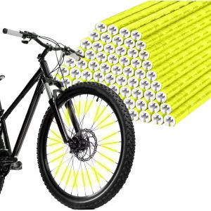 Kal-48/96 Pcs Réflecteur De Rayon De Vélo, Tubes Réflecteurs Pour Rayons De Vélo Visibilité À 360°, Réflecteur De Roue De Bicyclette Rayons Réfléchissants Pour Tous Les Rayons De Vélo Standard - Neuf