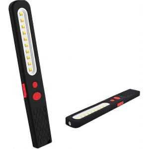 Lampe de travail à LED rechargeable,lumière combinée bicolore 2 en 1 lampe d'inspection et lampe torche LED 3w Cob avec double magnétique pour le camp d'atelier de garage automatique - Neuf
