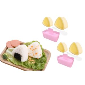 Kit De 8 Pi&egrave;ces Pour La Fabrication De Musubi, Moules &Agrave; Boulettes De Riz, Outils Pour La Pr&eacute;paration D'onigiri Et De Sushis, Comprenant Des Moules Triangulaires Et Une Cuill&egrave;re &Agrave; Riz. - Neuf