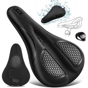 Housse De Selle De Vélo,Couvre Selle Gel Imperméable,Housse De Pluie Pour Siège De Vélo,Housse Selle De Ultra Confortable Pour Vtt,Vélo De Route - Neuf