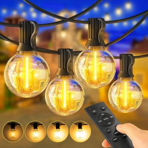 Aiou-Guirlande Lumineuse Guinguette Exterieur 20m-65.5ft G40 25+2 Led Avec Télécommande - Neuf