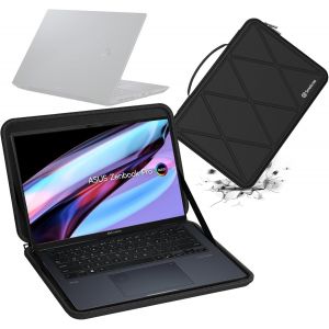 Housse De Protection Rigide En Eva Compatible Avec Asus Zenbook Pro 14 Duo Oled, Asus Zenbook Pro 14 Oled, Asus Vivobook S 14 Oled K5404 Et Sac Anti-Chocs (X8252) - Neuf