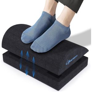NouvelHorizonstore-Repose-pieds R&iquest;&iquest;glable sous Bureau, Coussin Ergonomique avec Ruban Adh&iquest;&iquest;sif Magique pour Hauteur Ajustable, Mousse &iquest;&iquest; M&iquest;&iquest;moire de Forme et Base Antid&iquest;&iquest;rapante, Voyages - Neuf